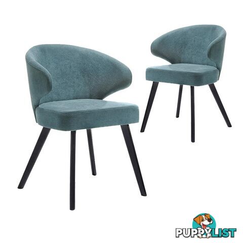 ANNIKA Dining Chair - Teal & Black - MI-C629 - 9334719006673