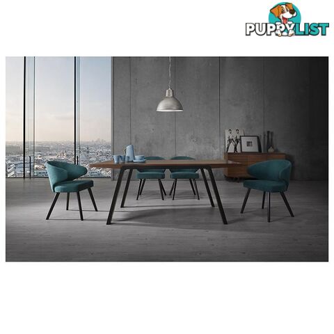 ANNIKA Dining Chair - Teal & Black - MI-C629 - 9334719006673