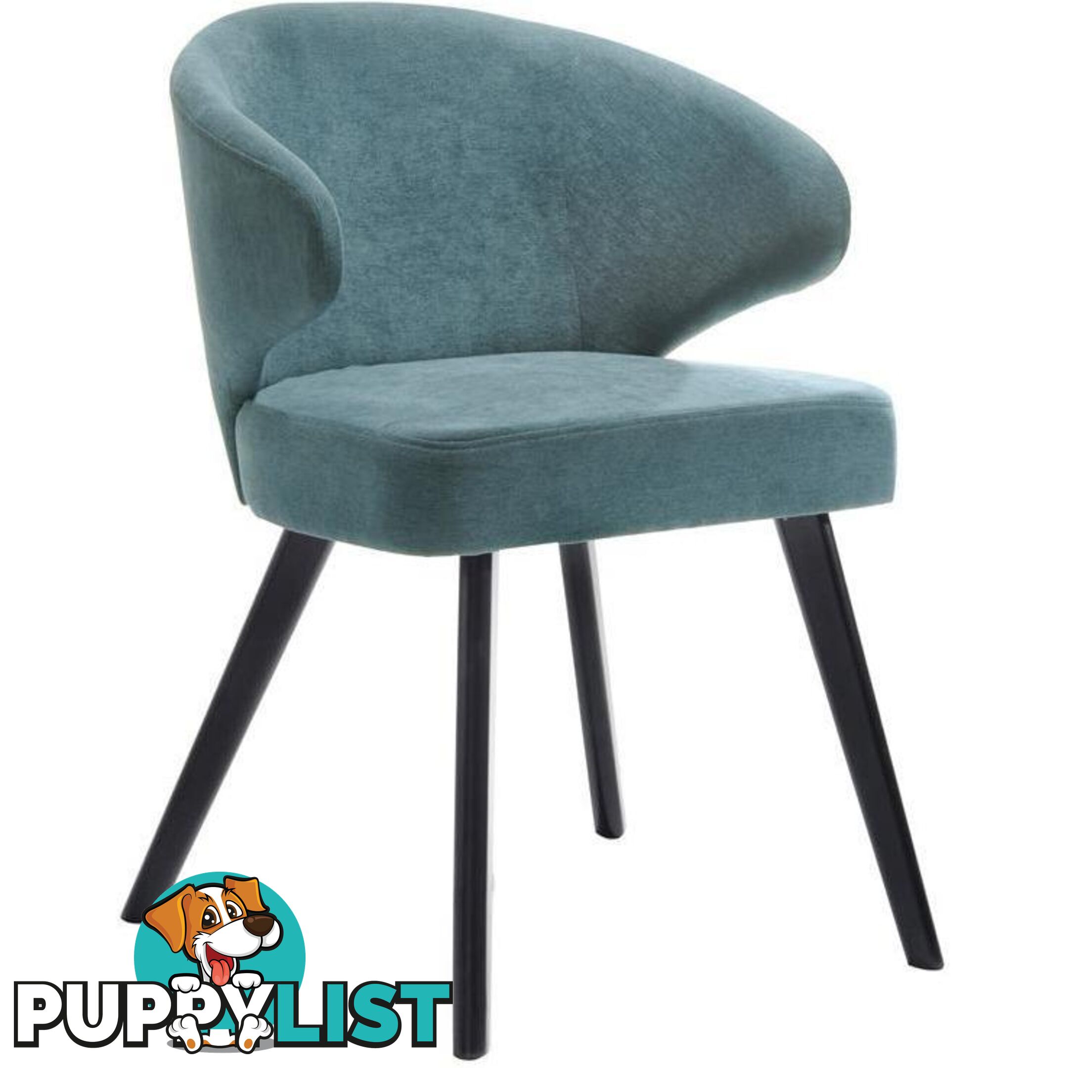 ANNIKA Dining Chair - Teal & Black - MI-C629 - 9334719006673