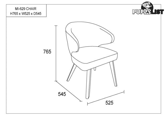 ANNIKA Dining Chair - Teal & Black - MI-C629 - 9334719006673