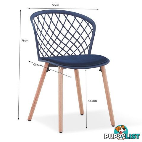 ATALIA Dining Chair - Blue - DT-C1243A-77 - 9334719002088