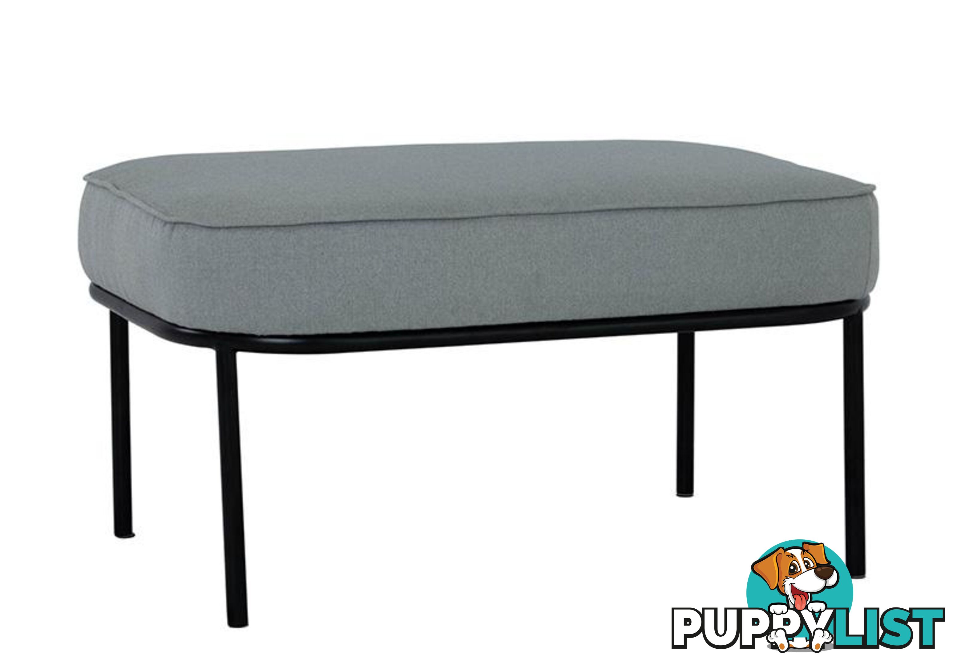 TRAX Oval Footstool 80cm - Pale Silver - 236070 - 9334719007205