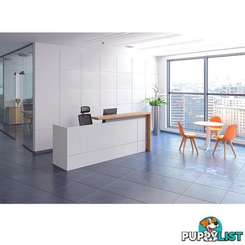 ZIVA Reception Desk 1.8M with Left Panel - White - MF-22RKH001 - 9334719001203