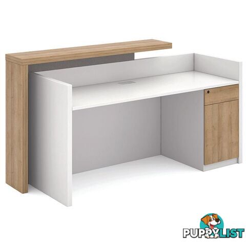 ZIVA Reception Desk 1.8M with Left Panel - White - MF-22RKH001 - 9334719001203