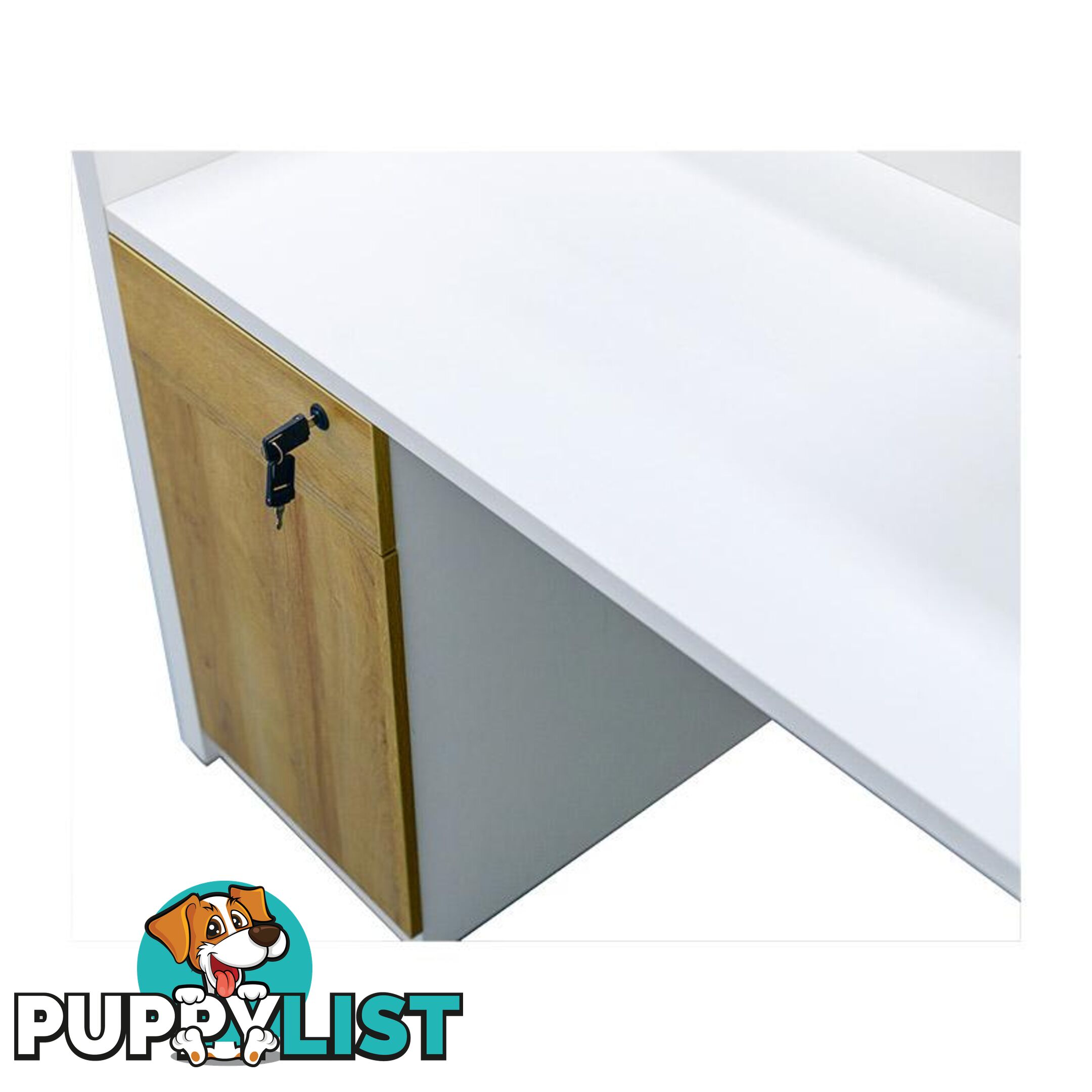 ZIVA Reception Desk 1.8M with Left Panel - White - MF-22RKH001 - 9334719001203