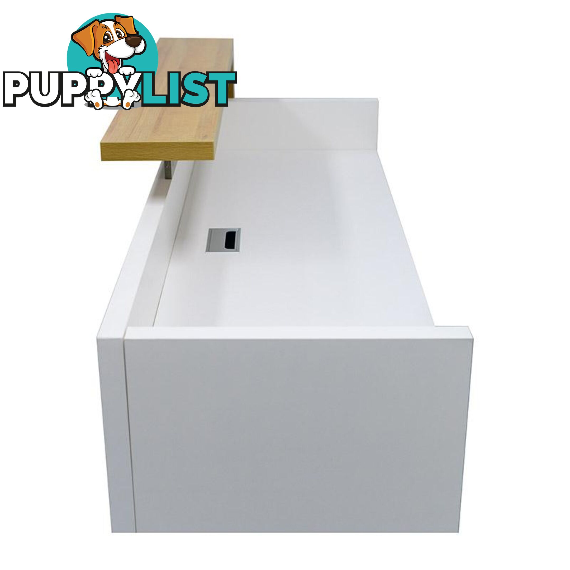 ZIVA Reception Desk 1.8M with Left Panel - White - MF-22RKH001 - 9334719001203