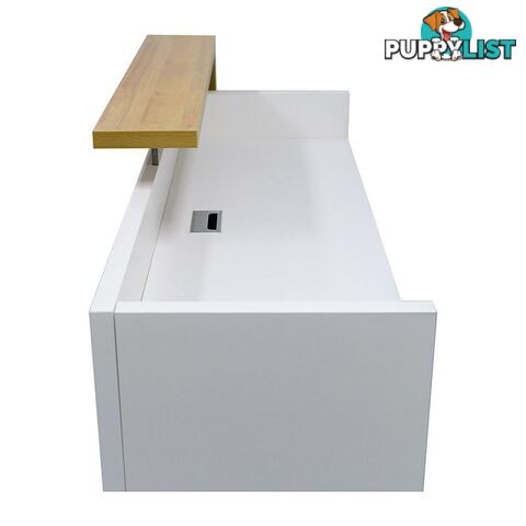 ZIVA Reception Desk 1.8M with Left Panel - White - MF-22RKH001 - 9334719001203