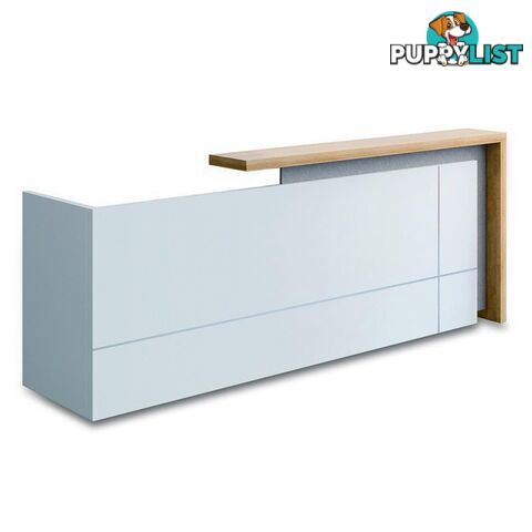 ZIVA Reception Desk 1.8M with Left Panel - White - MF-22RKH001 - 9334719001203