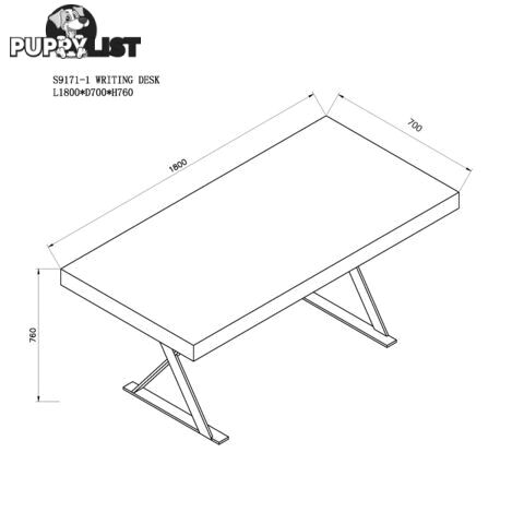 SURI Computer Desk - 180cm - LI-S9171-1 - 9334719002972