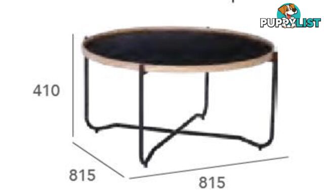 TANIX Coffee Table - Round - Black - 132010 - 9334719004952