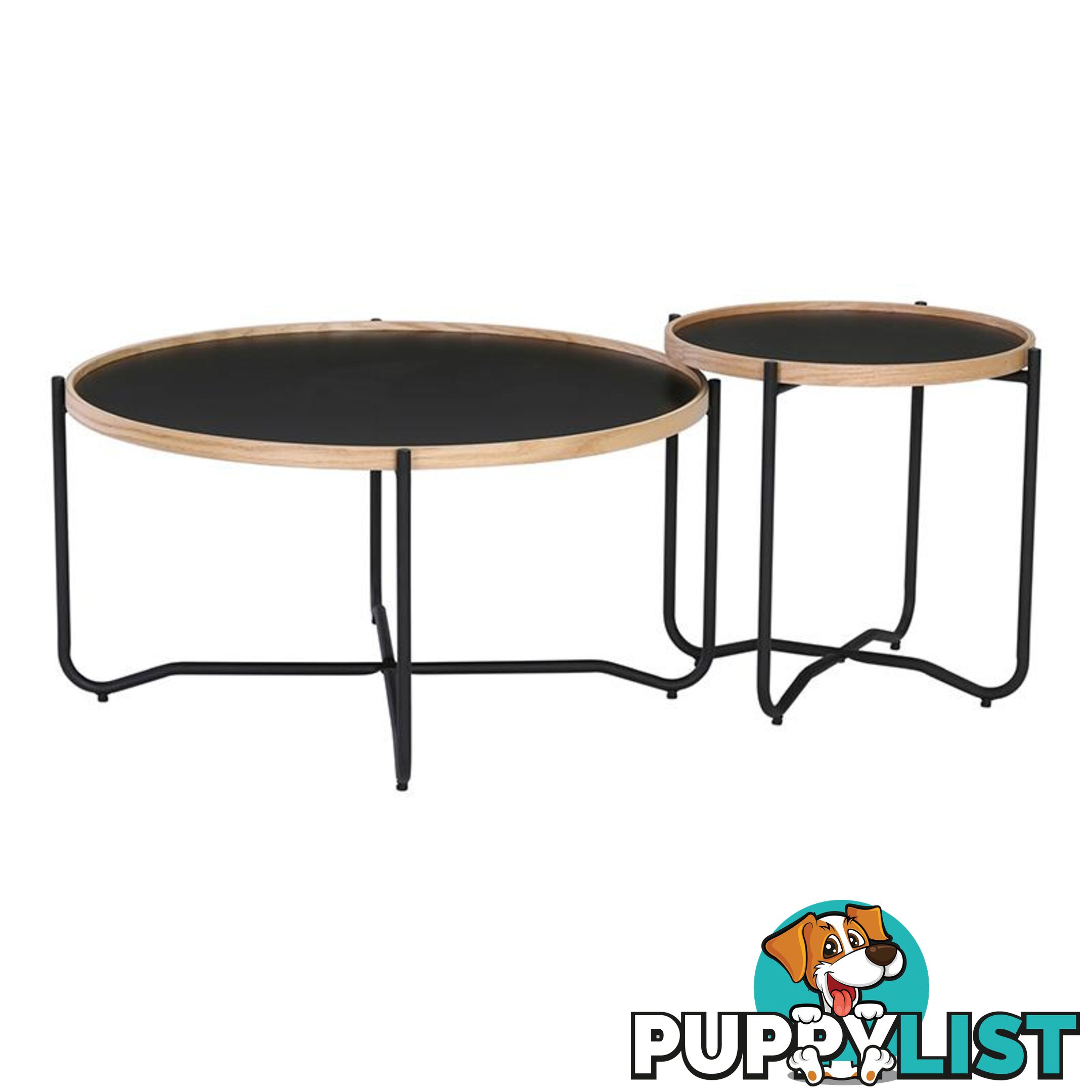 TANIX Coffee Table - Round - Black - 132010 - 9334719004952