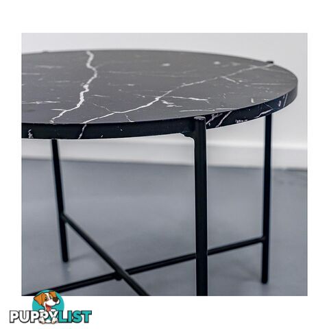 JADEN Side Table Large 60cm - Black & White - DI-J5775 - 9334719001838