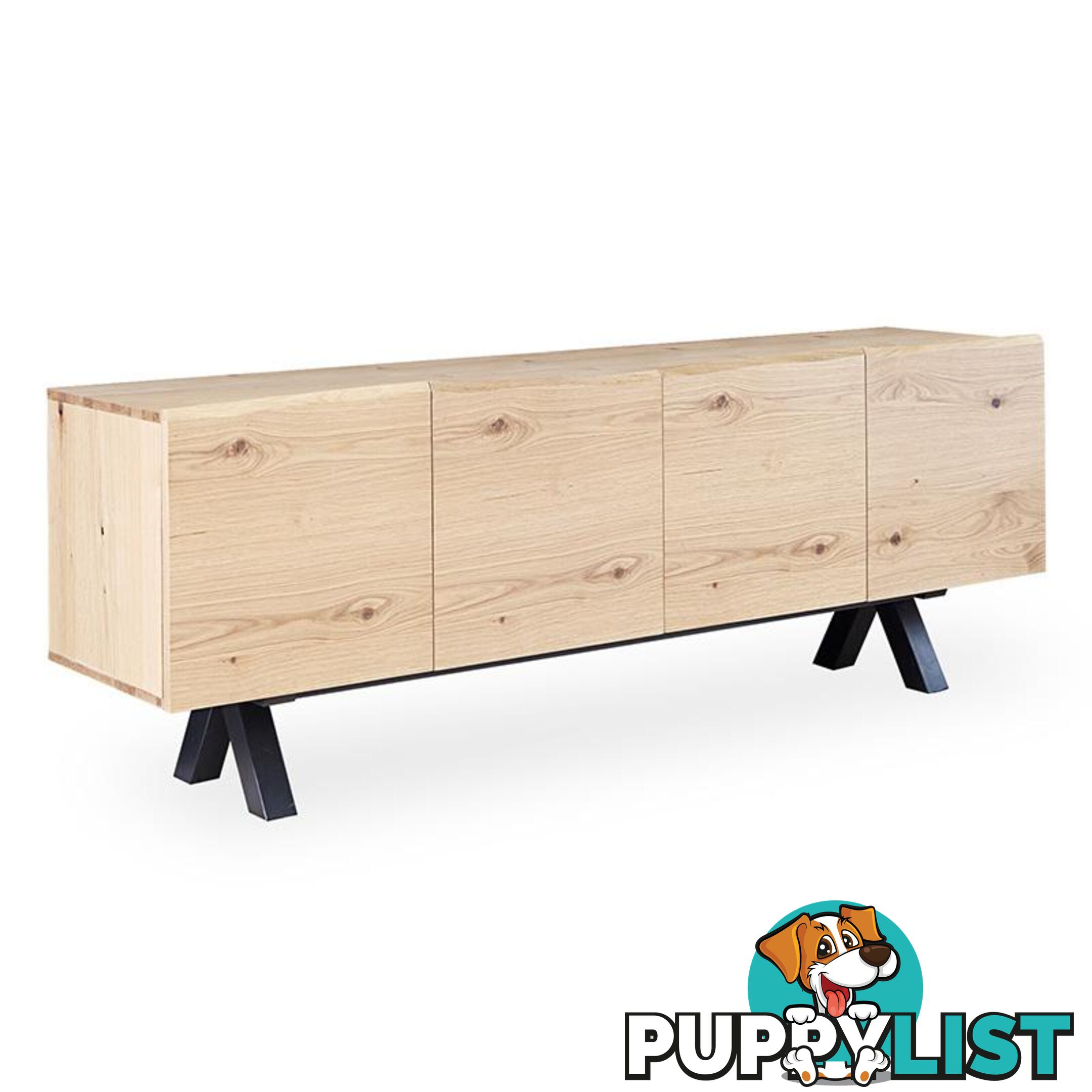 OLIVETO Sideboard  200cm - Brown & Black - 37682650 - 5704745072722