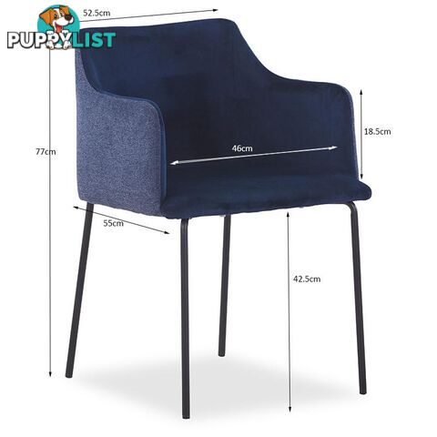 ANKI Arm Chair - Blue - DT-C961-77-35 - 9334719002125