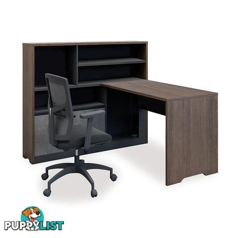 CARTER Workstation Left Return - Coffee & Grey - MF-34FKB055 - 9334719011332