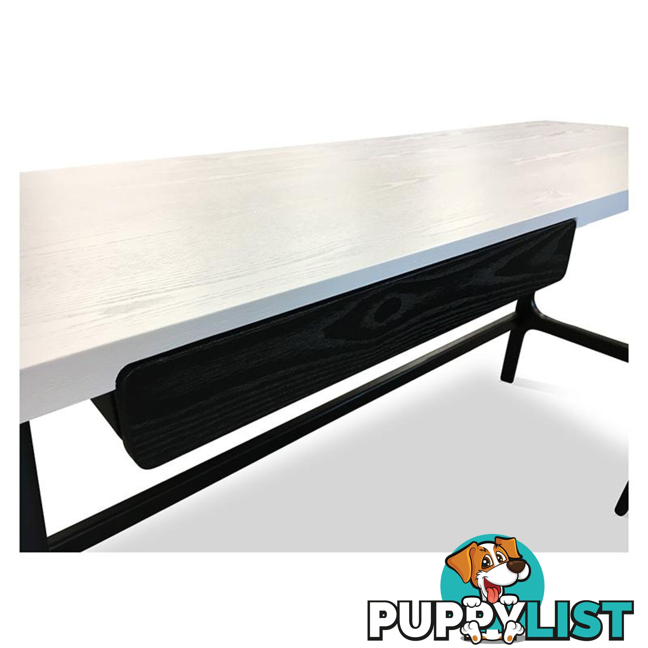 MOREY Study Desk - White & Black - 1349033 - 9334719005348