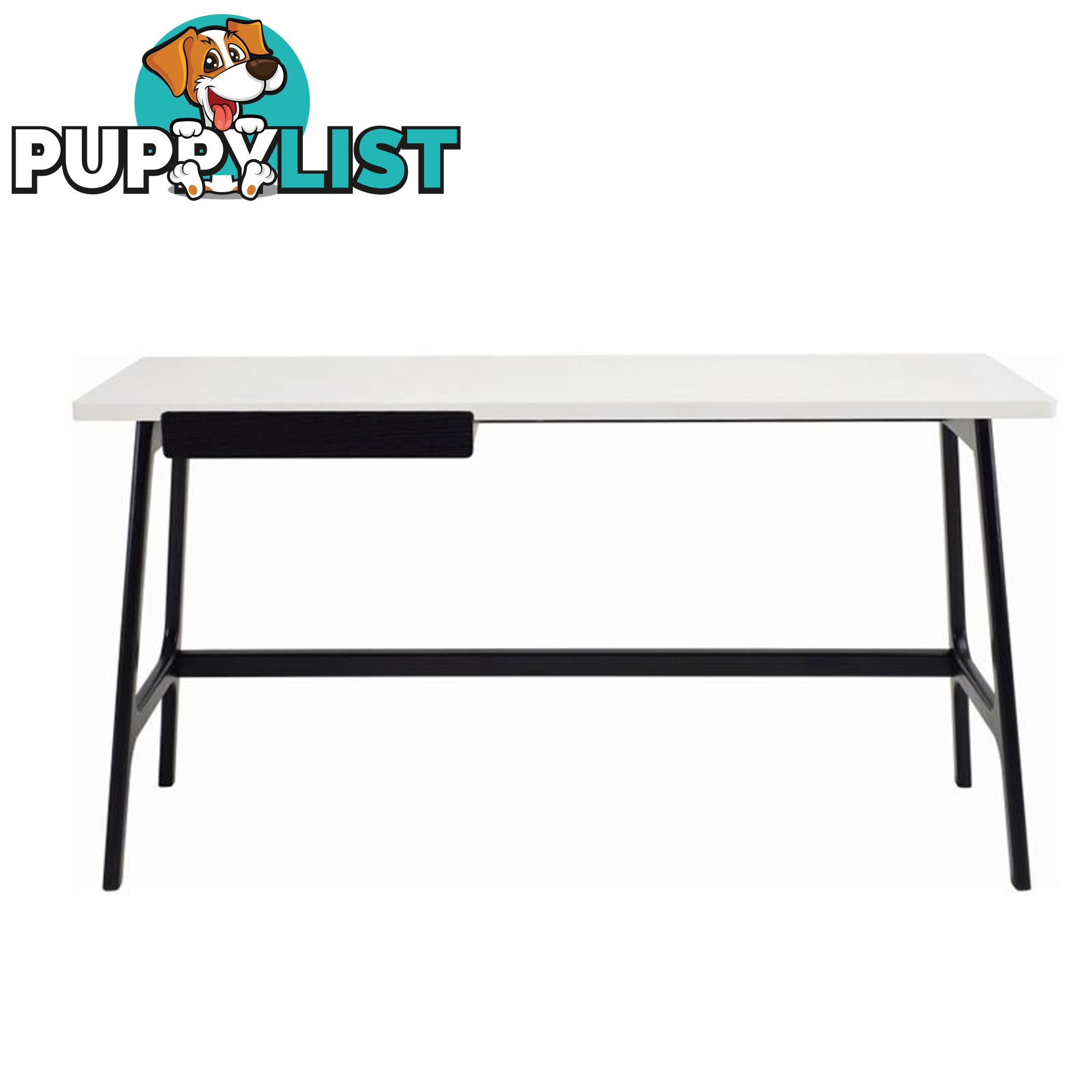 MOREY Study Desk - White & Black - 1349033 - 9334719005348