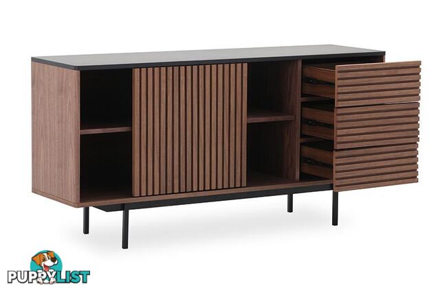 TOZZI Sideboard 160cm - Walnut/ Black - DI-J9690 - 9334719002002