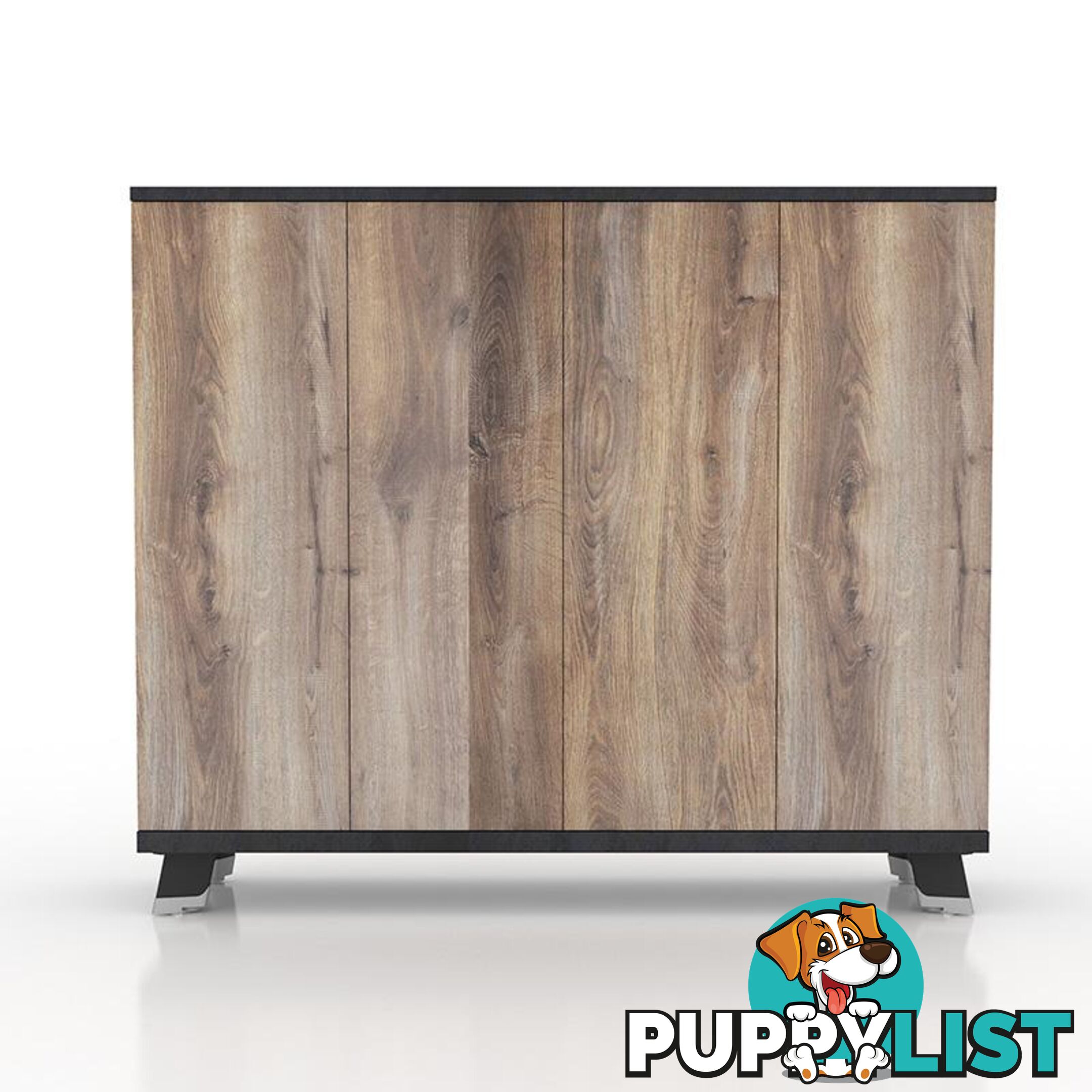 HALDIS Credenza 160cm - Warm Oak & Black - WF-NWS001 - 9334719010045