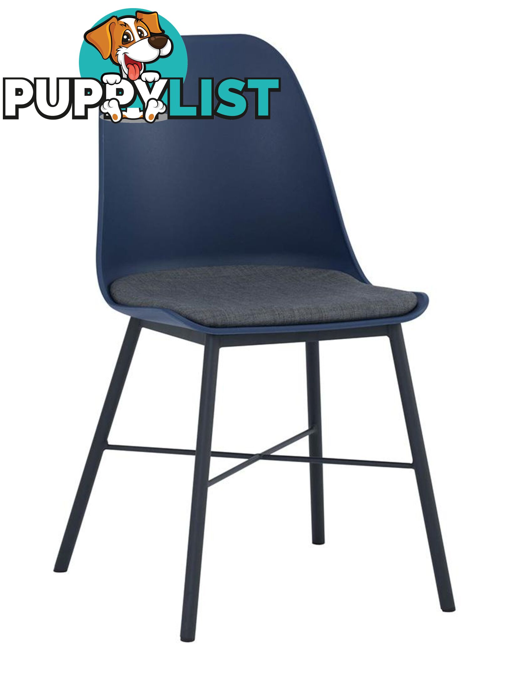 LAXMI Dining Chair - Midnight Blue & Black - 241189 - 9334719008462