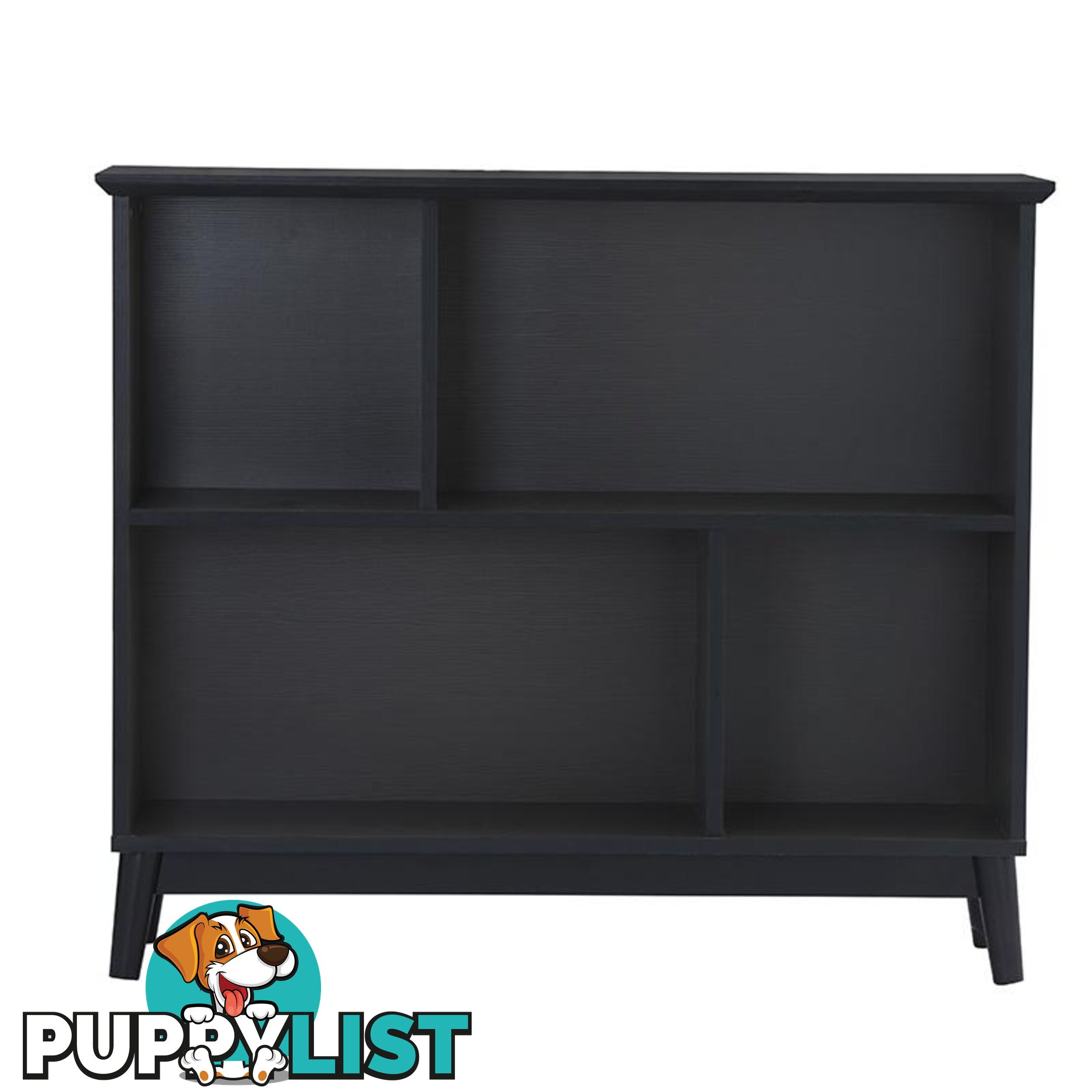 HOWELL Low Bookcase - Gunmetal Grey - 523011 - 9334719007656