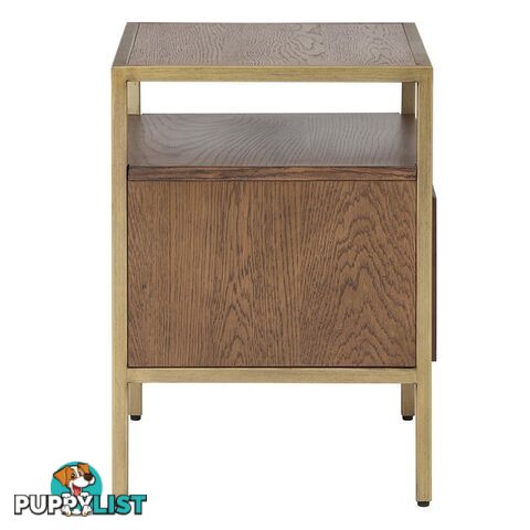 WILLINGHAM Bedside Table - Brass & Wood - 151019 - 9334719000718