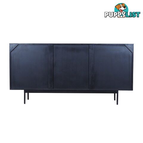 NAKITA Sideboard 160 cm Solid Acacia Wood - Honey & Black - LX-2102 - 9334719011950