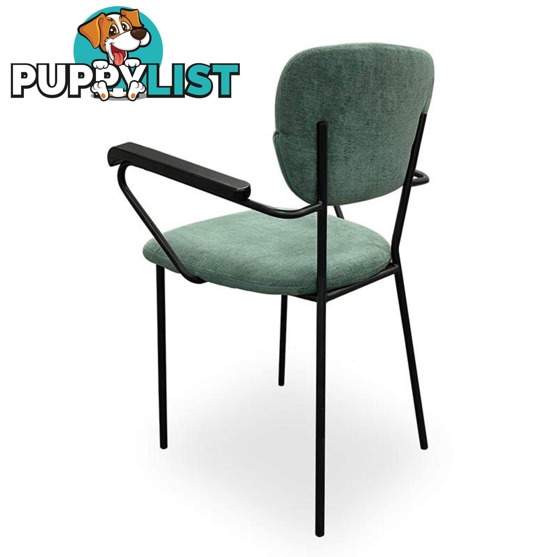 KELBY Arm Chair - Jade + Black - DI-J1928-1 - 9334719001654