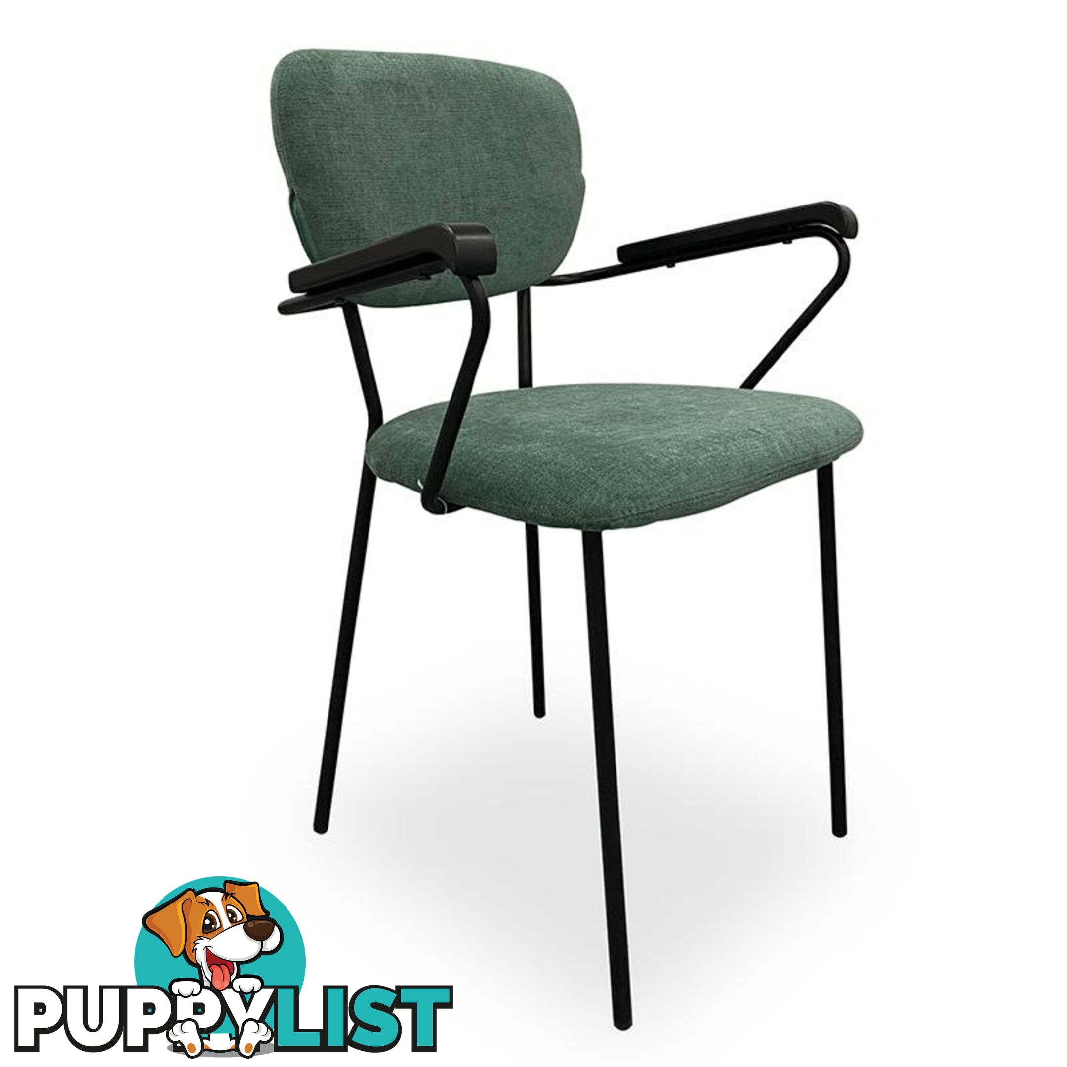 KELBY Arm Chair - Jade + Black - DI-J1928-1 - 9334719001654