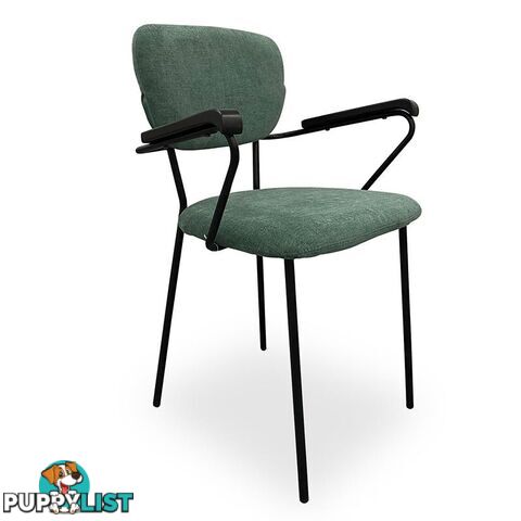 KELBY Arm Chair - Jade + Black - DI-J1928-1 - 9334719001654