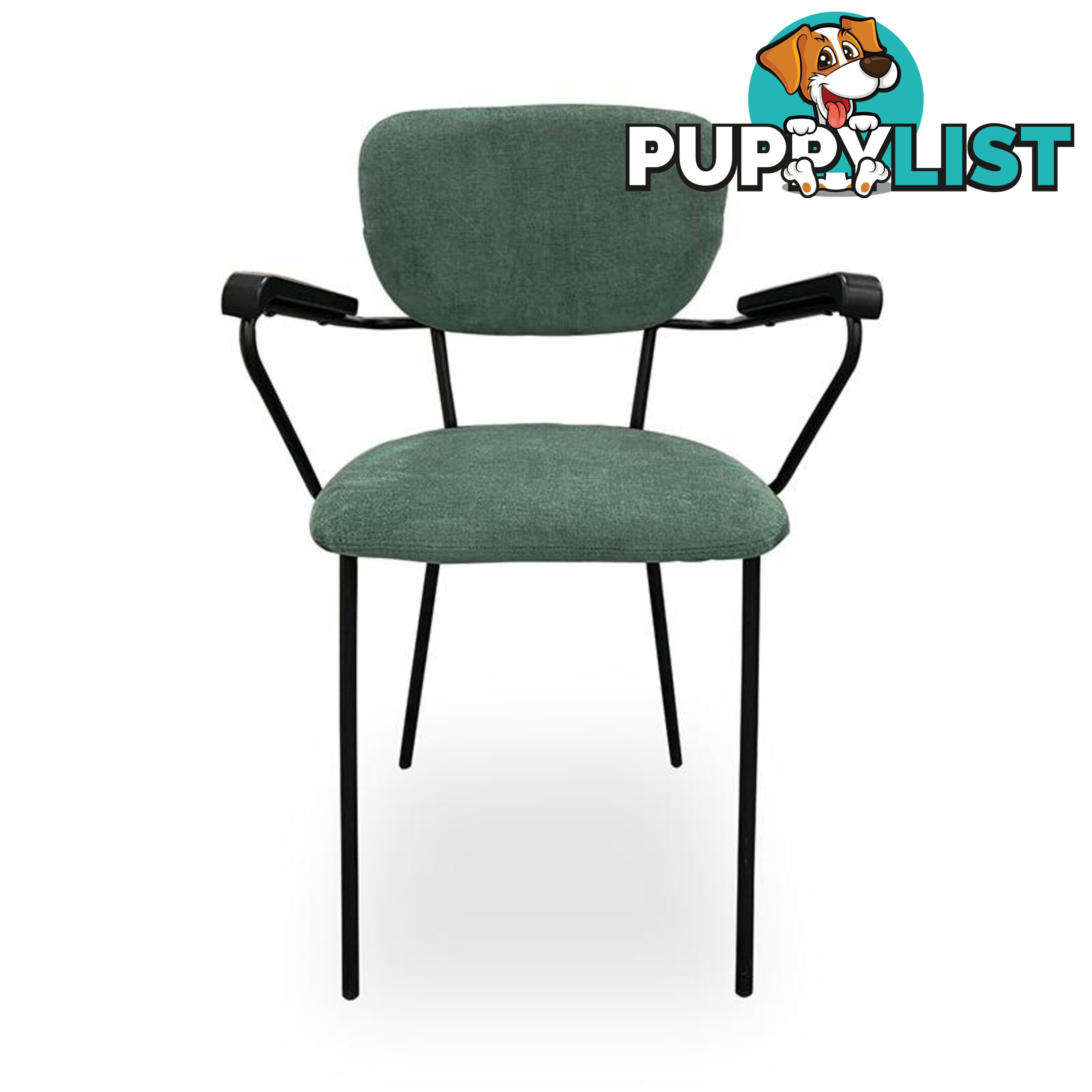 KELBY Arm Chair - Jade + Black - DI-J1928-1 - 9334719001654