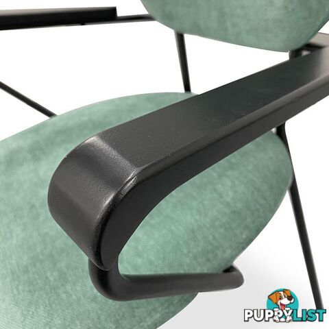 KELBY Arm Chair - Jade + Black - DI-J1928-1 - 9334719001654