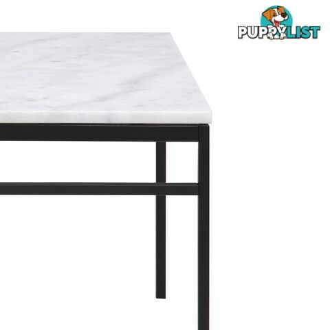 DARIEN Marble Coffee Table 115cm - White & Black - AC-H000019253 - 5713941070104