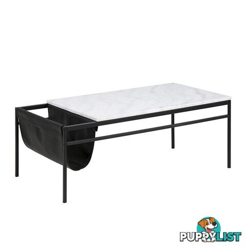 DARIEN Marble Coffee Table 115cm - White & Black - AC-H000019253 - 5713941070104