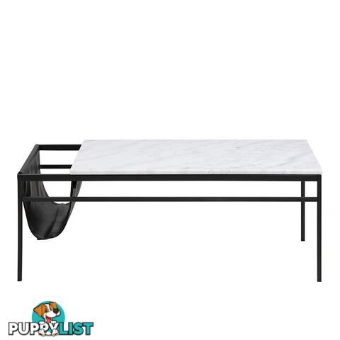 DARIEN Marble Coffee Table 115cm - White & Black - AC-H000019253 - 5713941070104