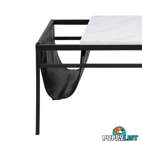 DARIEN Marble Coffee Table 115cm - White & Black - AC-H000019253 - 5713941070104