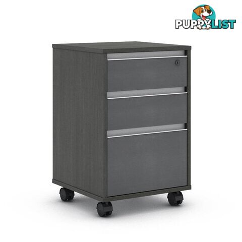 MATEES Mobile Cabinet 40cm - Grey/ Brown - DF-BJSS1904 - 9334719010366