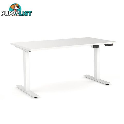 AGILE PRO Electric 2 Column Sit Standing Desk - 1200mm to 1800mm - White & White - OG_AGE2SSD135