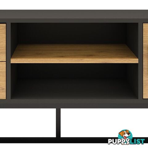 AMSTER Entertainment TV Unit - 1.6M Natural & Black - AS-AMSTERTU01 - 9334719010847