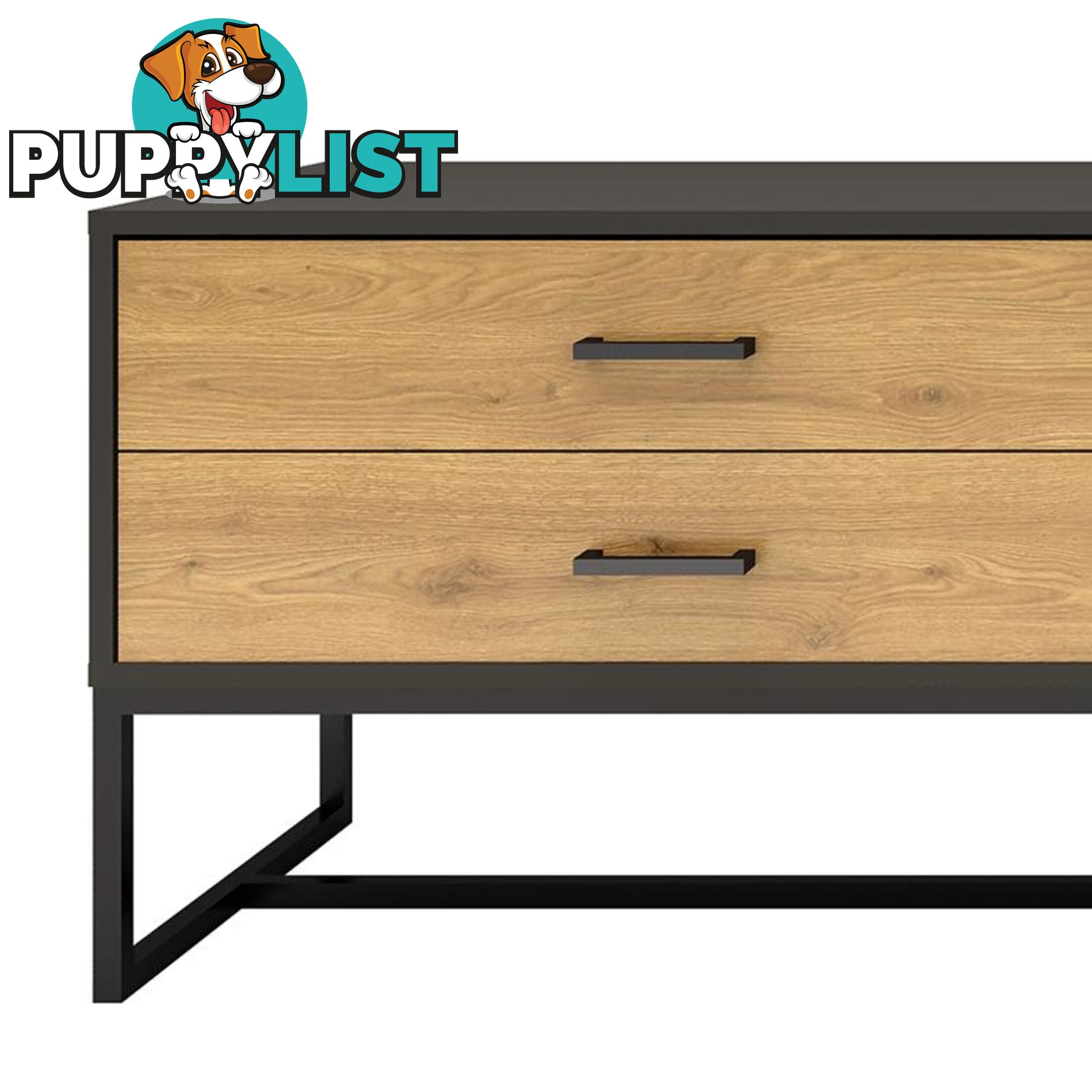 AMSTER Entertainment TV Unit - 1.6M Natural & Black - AS-AMSTERTU01 - 9334719010847