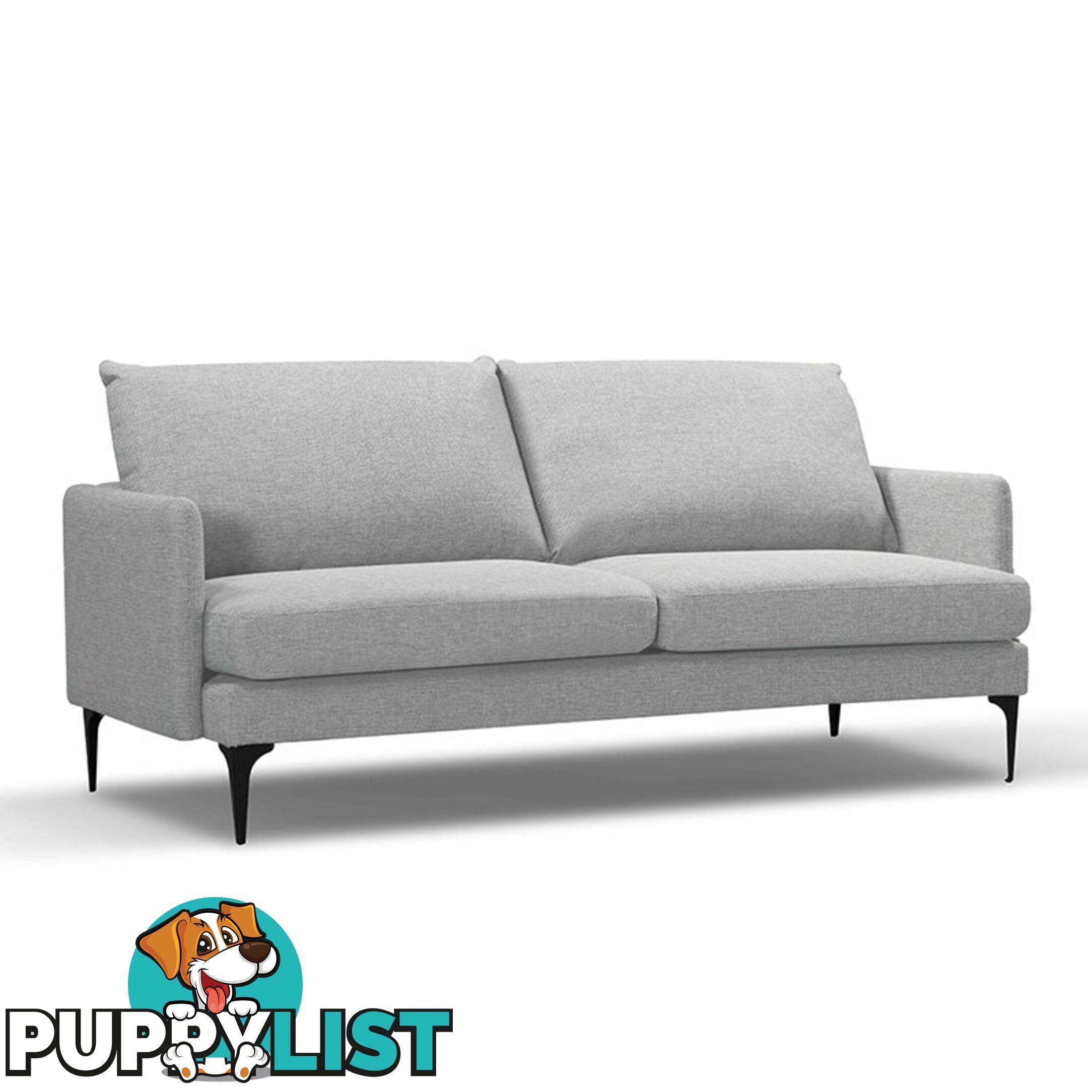 HARLOW 3 Seater Sofa - Light Grey - HD-2120-40 - 9334719009438