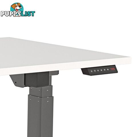 AGILE PRO Electric 2 Column Sit Standing Desk - 1200mm to 1800mm - White & Black - OG_AGE2SSD152