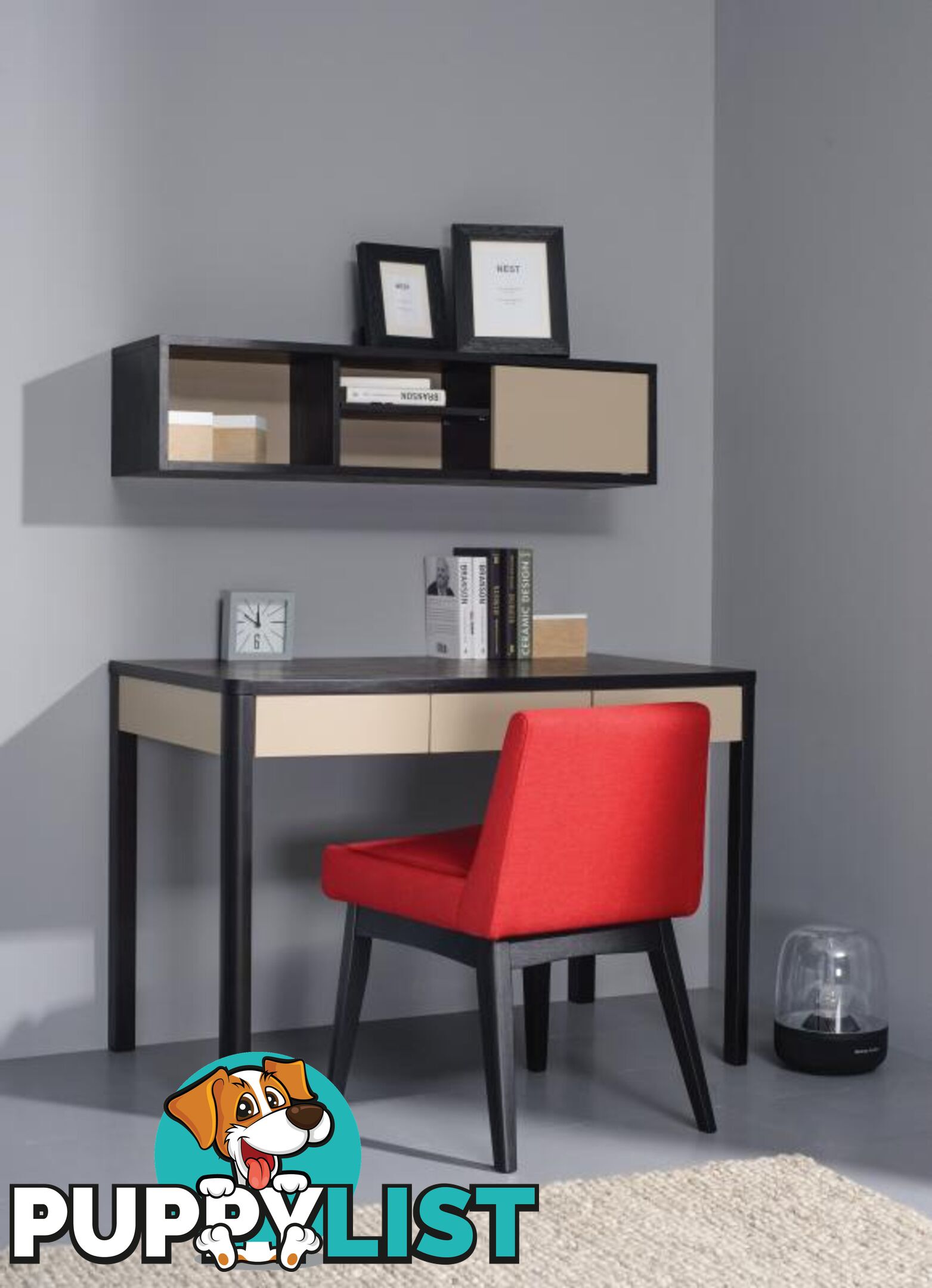 Mabon Storage Unit in Black & Taupe - 5039040 - 9334719009209