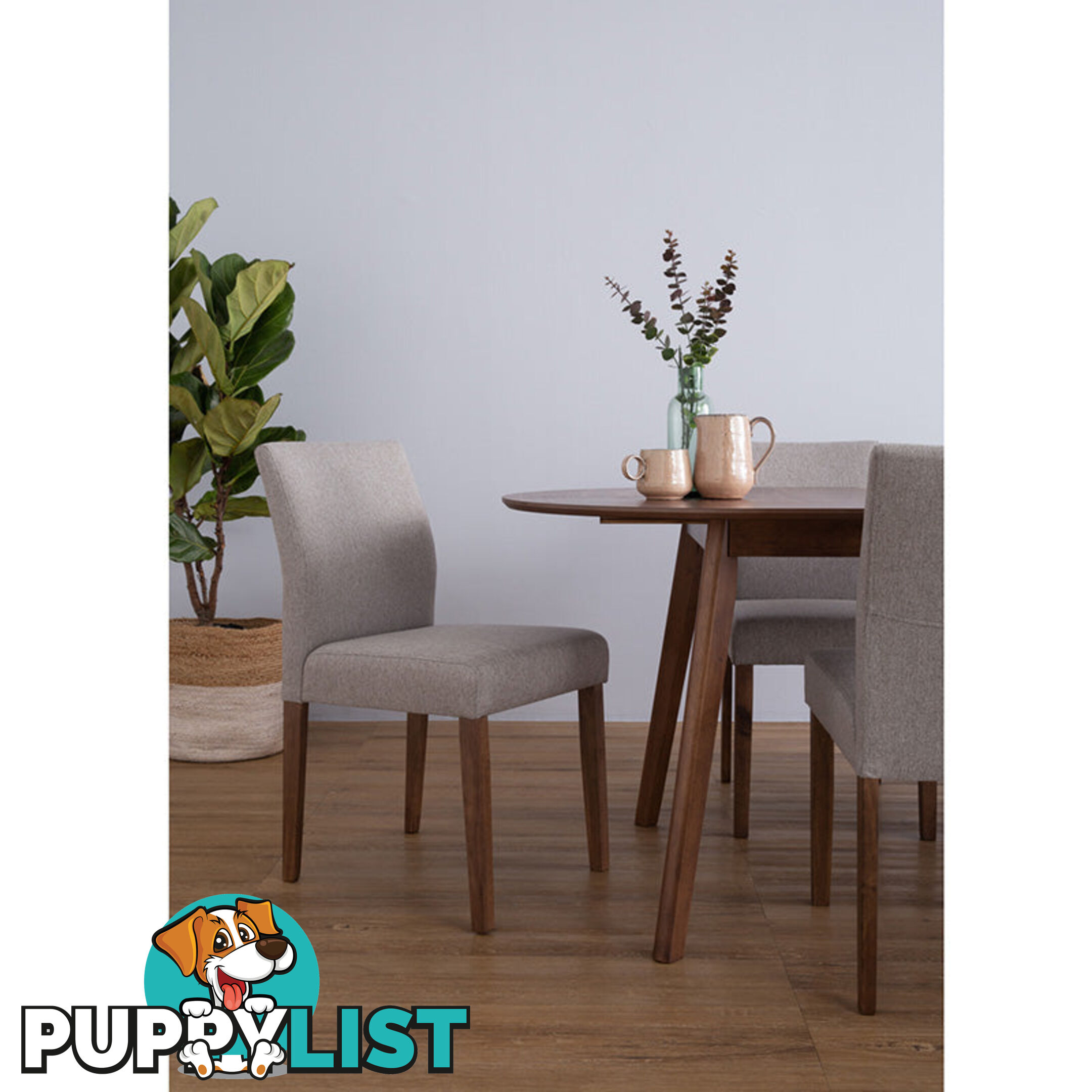 Ladee Dining Chair - Cocoa + Grey - 241356 - 9334719003610