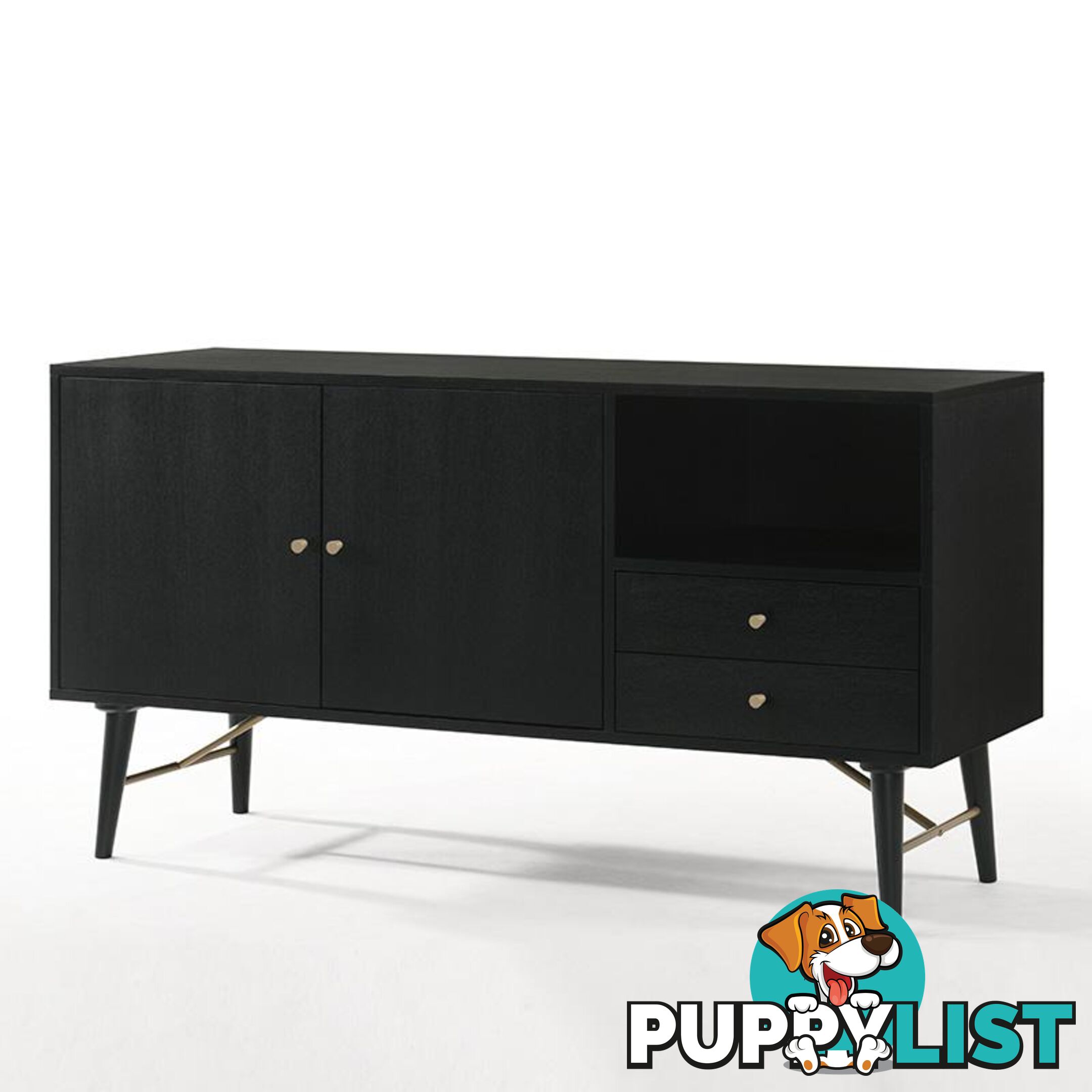 RANIA Sideboard 160cm - Black - MI-BH651 - 9334719007649