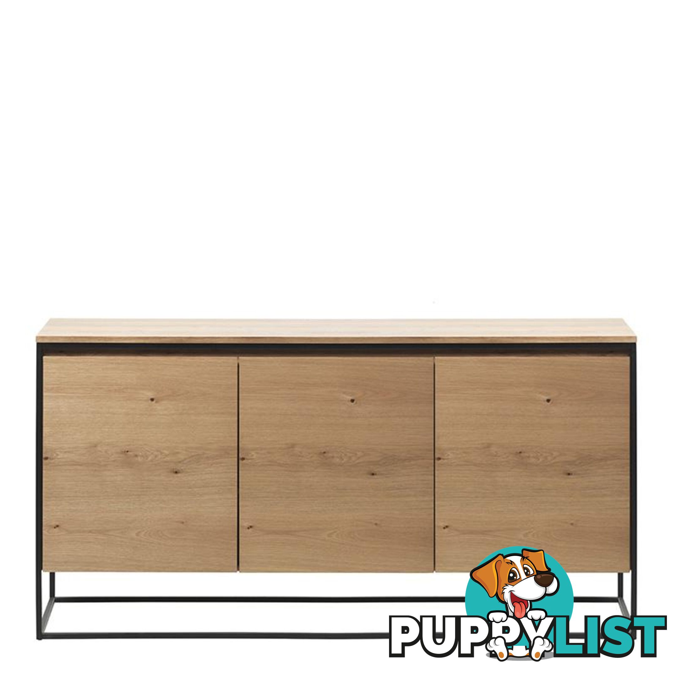 RIVOLI Sideboard 155cm -  Natural Oak / Black - 40811020 - 5704745096872