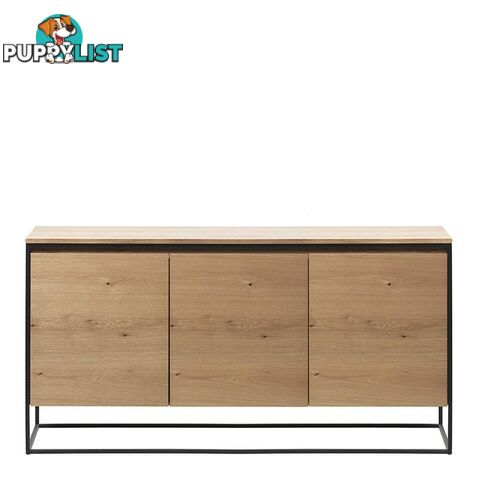 RIVOLI Sideboard 155cm -  Natural Oak / Black - 40811020 - 5704745096872