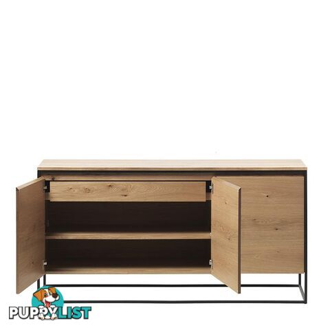 RIVOLI Sideboard 155cm -  Natural Oak / Black - 40811020 - 5704745096872