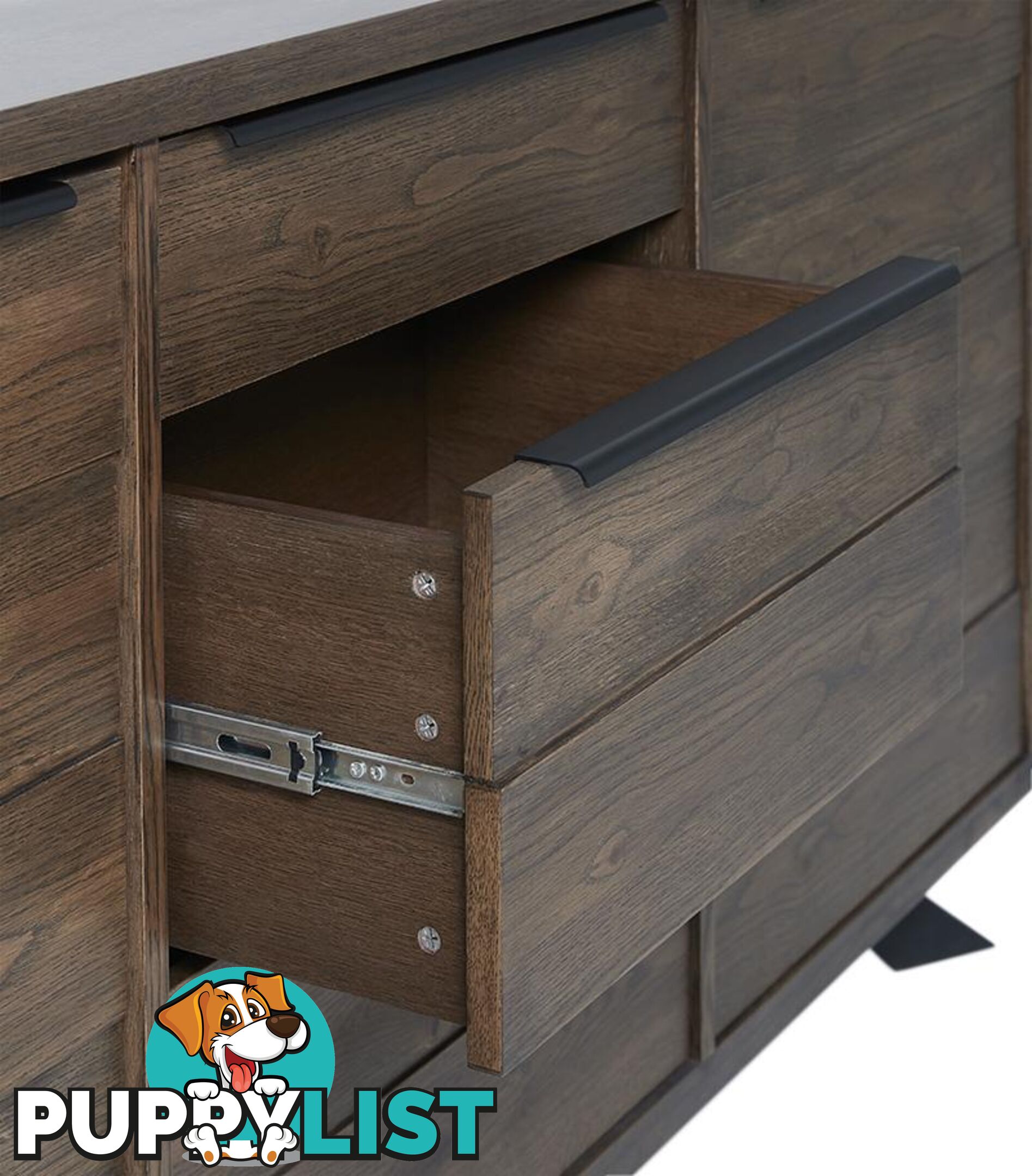 ARNO Sideboard 170cm - Brown & Black - 39832930 - 5704745083827