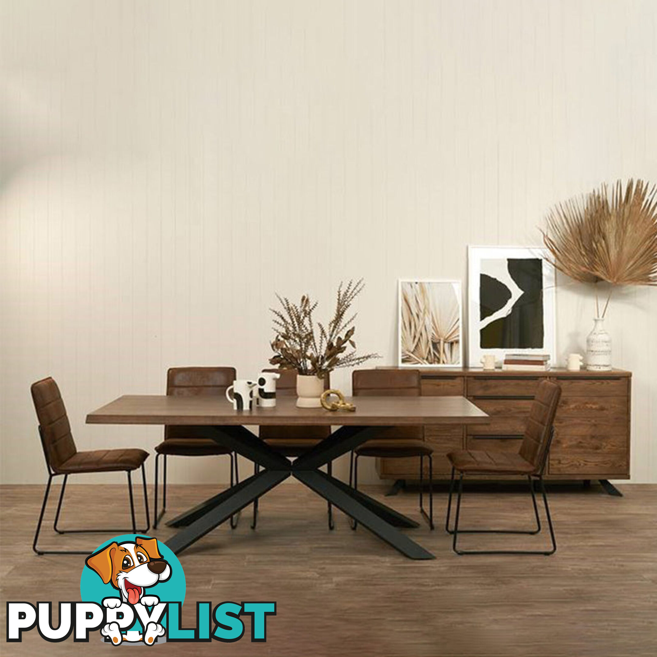 ARNO Sideboard 170cm - Brown & Black - 39832930 - 5704745083827